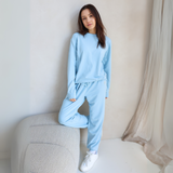 Pantaloni felpati in bambù Baby Blue