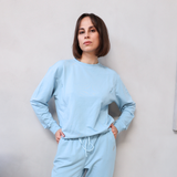 Sweat d'allaitement - Bleu fleuri