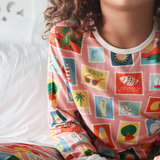 Cartolina con set PJ per bambini