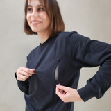 Sweat d'allaitement - Bleu fleuri