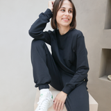 Sweat d'allaitement - Bleu fleuri