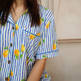 Damen Schlafanzug Set Mediterannean Lemons